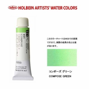 ホルベイン　Holbein　透明水彩2号（5ml) W071 コンポーズグリーン