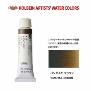 ホルベイン　Holbein　透明水彩2号（5ml) W139 バンダイキブラウン