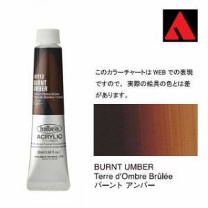 ホルベイン アクリリックカラー 6号（20ml） AU112 バーント アンバー