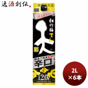 お歳暮 日本酒 松竹梅 「天」飲みごたえ辛口 紙パック 2L 6本 1ケース 歳暮 ギフト 父の日