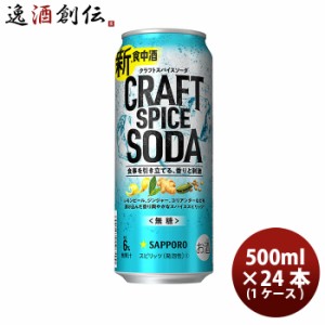 缶チューハイ サッポロ クラフトスパイスソーダ 500ml × 1ケース / 24本 チューハイ 缶 スピリッツ チューハイ 人気 贈り物 プレゼント