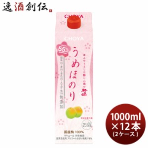 お歳暮 チョーヤ うめほのり パック 1000ml 1L × 2ケース / 12本 CHOYA 梅酒 蝶矢 歳暮 ギフト 父の日