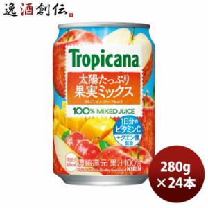 お歳暮 キリン トロピカーナ 太陽たっぷり果実ミックス 280g缶 × 1ケース / 24本 のし・ギフト・サンプル各種対応不可 歳暮 ギフト 父の