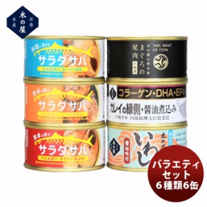 木の屋石巻水産 サラダサババラエティーセット６種６缶 