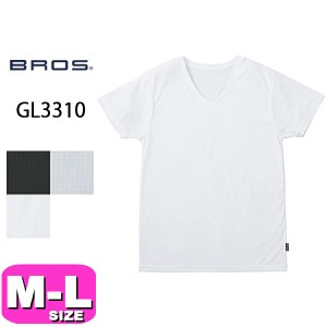 ワコール wacoal ブロス BROS【メール便発送可】GL3310 メンズ 男性用 インナー シャツ 半袖 3分袖 Vネック ML