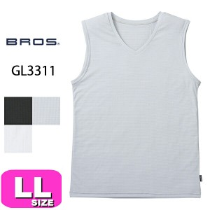 ワコール wacoal ブロス BROS【メール便発送可】GL3311 メンズ 男性用 インナー シャツ ノースリーブ Vネック LL