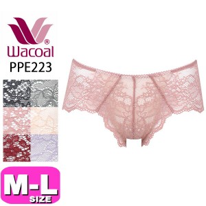 ワコール wacoal【メール便発送可】PPE223 ショーツ ノーマル スタンダード はきこみ丈あさめ 総レース MLサイズ WB