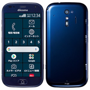 新古品 富士通 らくらくスマートフォン FCNT  F-42A 32GB かんたん あんしん アウトレット 特典付 docomo版 SIMロック解除済 f42nb-s228y