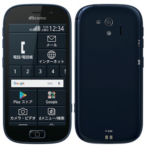 富士通 らくらくスマートフォン me FCNT F-03K かんたん あんしん アウトレット 特典付 docomo版 SIMロック解除済 f03bk-a4y9