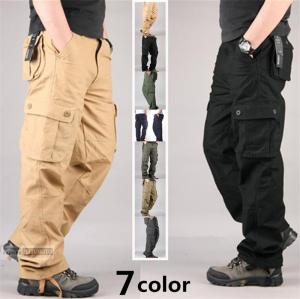 【三太郎の日】メンズ パンツ 作業着カーゴパンツ スタイル ポケット多い 作業ズボン ボトムス 作業服 ミリタリー 7色 大きいサイズ ユー