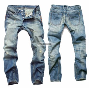 【三太郎の日】スキニーパンツ デニムパンツ ジーンズ メンズ オシャレ ジーパン ロング JEANS ウォッシュタイプ ダメージ 加工 大きいサ