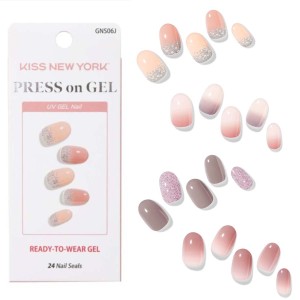 KISS NEW YORK プレスオンジェル ジェルネイルシール (送料無料) gelme1 ジェルネイル ネイルアート セルフネイル  おうちネイル シール 