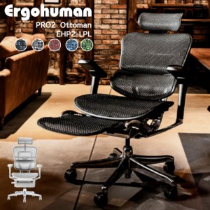 Ergohuman Pro2 ottoman エルゴヒューマン プロ2 オットマン 内臓モデル EHP2-LPL オフィスチェア ヘッドレスト付き ハイタイプ おしゃれ