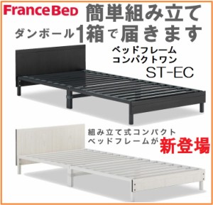 フランスベッド ベッドフレーム SE-EC コンパクトワン フレームのみ シングルサイズ ワンパッケージ 日本製 ブラック ホワイト シンプル 