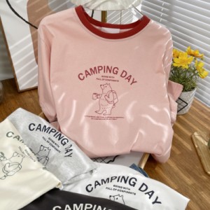 ロゴTシャツ レディース 英字ｔシャツ 楽チン ゆったり おしゃれ 着痩せ 丸首 可愛い  Tシャツ カジュアル 半袖 夏 春 サマー