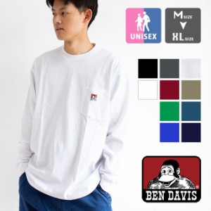 【SALE!!】 「 BEN DAVIS ベンデイビス 」 BEN'S POCKET BIG L/S TEE ポケット ビッグ L/S Tシャツ 02780025 / 長袖 ロンT ポケT メンズ 