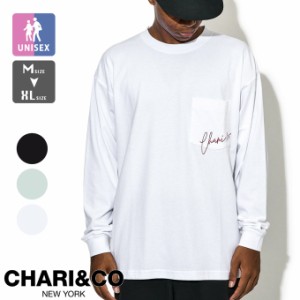 「 CHARI & CO チャリアンドコー 」 EMBROIDERY SCRIPT ON PKT L/S TEE Tシャツ 長袖 ロンT カットソー cac-01-2401-03 CAC01240103 / チ