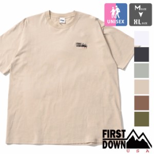 「 FIRST DOWN USA ファーストダウン 」 コットンジャージー ワンポイント ロゴ 半袖 Ｔシャツ LOGO S/S TEE COTTON JERSEY F401004 / T