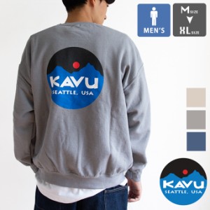 【SALE!!】 「 KAVU カブー 」 メンズ サークルロゴスウェット 19821929 / スウェットシャツ ロゴスウェット SWEAT プルオーバー 裏起毛 