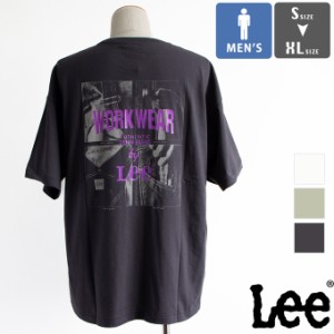 「 Lee リー 」 ワーク バックプリント ショートスリーブ Tee LT3143 / メンズ Mens 半袖 Tシャツ ワンポイント刺繍 ロゴ プリントTシャ