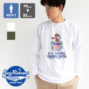 【SALE!!】 「 BUZZ RICKSON'S バズリクソンズ 」 バズリクソンズ X ピーナッツ 長袖Tシャツ “ US NAVAL TRAINING CENTER ” BR69276 / 