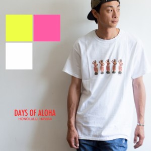 【夏割!!】【 DAYS OF ALOHA デイズオブアロハ 】フラドールプリントS/S Tシャツ DHHULA-2 / 半袖 フォトプリント フォトT 丸首 クルーネ