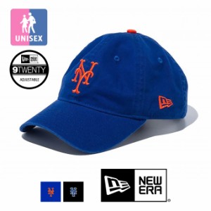 「 NEW ERA ニューエラ 」 9TWENTY クロスストラップ ウォッシュドコットン ニューヨーク・メッツ ロゴ キャップ 135521/135621 / 帽子 M