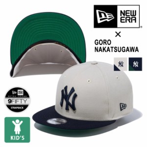 「 NEW ERA ニューエラ 」 Youth 9FIFTY Powered by GORO NAKATSUGAWA ニューヨーク・ヤンキース ロゴ キャップ 141246 / 帽子 中津川吾