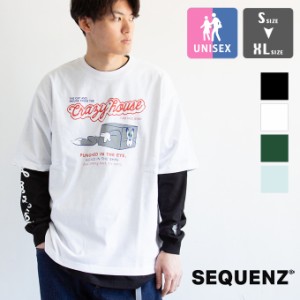 「 SEQUENZ シークエンズ 」 TJ VINTAGE LIKE TEE LAYERED トムとジェリー ヴィンテージ ライク レイヤード Tシャツ 24570901 / トムとジ