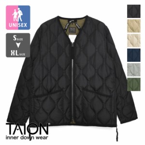 【SALE!!】 「 TAION タイオン 」 UNISEX ミリタリー Vネック ジップ ダウンジャケット TAION-101ZML-1 /インナーダウン アウター メンズ