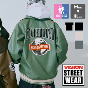 【SALE!!】 「 VISION STREET WEAR ヴィジョンストリートウェア 」 フェイクレザー ブルゾン 3905012 / ヴィジョンストリートウェア フェ