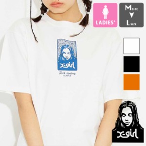 「 X-girl エックスガール 」 NOISE FACE S/S TEE ノイズ フェイスロゴ 半袖 Tシャツ 105222011016 / X-girl tシャツ 半袖tシャツ プリン