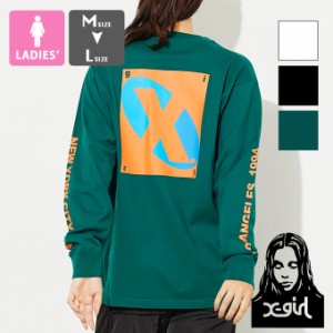 「 X-girl エックスガール 」 GRADATION LOGO L/S TEE X-girl グラデーション ロゴ 長袖 Tシャツ 105224011001 / X-girl ロンT ロングス