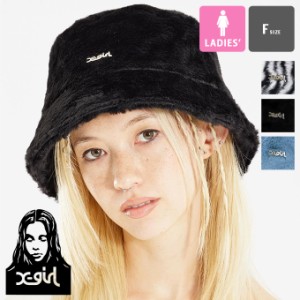 「 X-girl エックスガール 」 ECO FUR BUCKET HAT X-girl エコ ファー バケット ハット 105224051003 / X-girl バケットハット フェイク