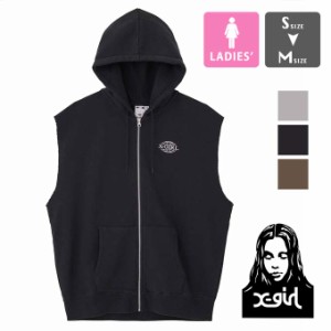 「 X-girl エックスガール 」 X-GIRL WORLD LOGO ZIP UP SWEAT VEST エックスガール ワールド ロゴ ジップアップ スウェット ベスト 1052