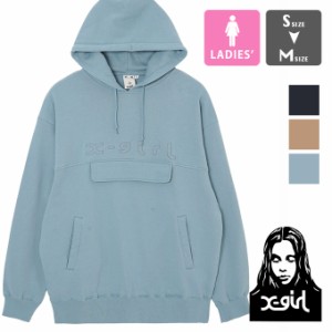 「 X-girl エックスガール 」 FLAP POCKET SWEAT HOODIE X-girl フラップ ポケット スウェット フーディー 105241012015 / x-girl エック