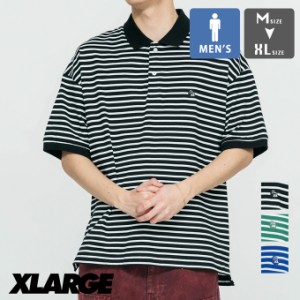 「 XLARGE エクストララージ 」 EMBROIDERED STRIPED POLO SHIRT XLARGE エンブロイダリード ストライプ ポロシャツ 101232013006 