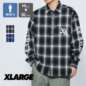 「 XLARGE エクストララージ 」 OLD ENGLISH L/S FLANNEL SHIRT XLARGE オールドイングリッシュロゴ刺繍長袖フランネルシャツ 1012330140