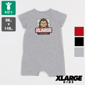 「 XLARGE KIDS エクストララージ キッズ 」 ゴリラ半袖カバーオール ロンパース 9441501 / 男の子 半袖 出産祝い ベビー オールインワン