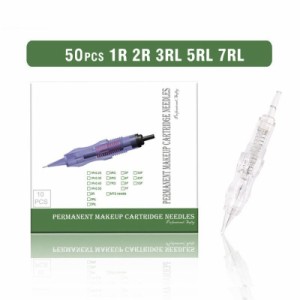 スクリューカートリッジニードル 50本 1R 2R 3RL 5RL 7RL アートメイク タトゥー TATTOO