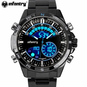 腕時計 メンズ infantry トップブランド 高級 スポーツ デジタル LED