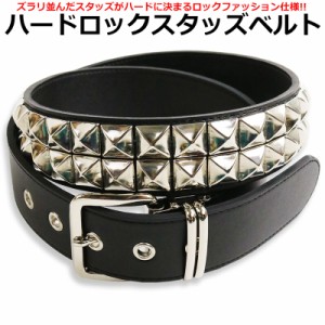 ヘビーメタル ２連 スタッズ ベルト 3.8cm幅 鋲 フェイクレザー V系 BELT ハードロック パンク