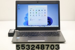 東芝 dynabook R63/M Core i5 8250U 1.6GHz/8GB/256GB(SSD)/13.3W/FWXGA(1366x768)/Win11 【中古】