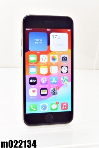 白ロム SIMフリー au SIMロック解除済 Apple iPhoneSE(第3世代) 64GB iOS17.3.1 Starlight MMYD3J/A 初期化済【中古】