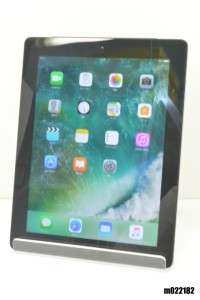 白ロム au SIMロック Apple iPad4 Wi-Fi+Cellular 16GB iOS10.3.4 ブラック MD522J/A 初期化済【中古】