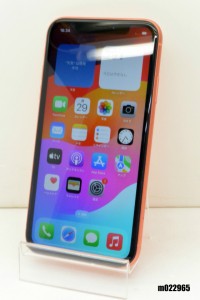 白ロム SIMフリー SoftBank SIMロック解除済 Apple iPhoneXR 64GB iOS17.4.1 コーラル MT0A2J/A 初期化済【中古】