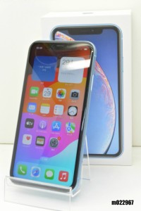 白ロム SIMフリー docomo SIM解 Apple iPhoneXR 64GB iOS17.4.1 ブルー MT0E2J/A 初期化済【中古】