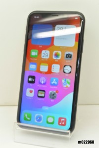 白ロム SIMフリー au SIMロック解除済 Apple iPhoneXR 64GB iOS17.4.1 ブラック MT002J/A 初期化済【中古】