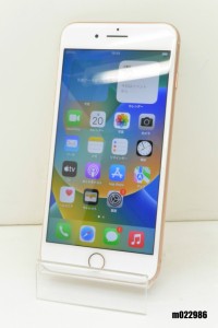 白ロム SIMフリー au SIMロック解除済 Apple iPhone8 Plus 64GB iOS16.7.7 Gold MQ9M2J/A 初期化済【中古】