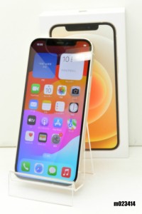 白ロム SIMフリー au SIMロック解除済 Apple iPhone12 128GB iOS17.5.1 ホワイト MGHV3J/A 初期化済【中古】